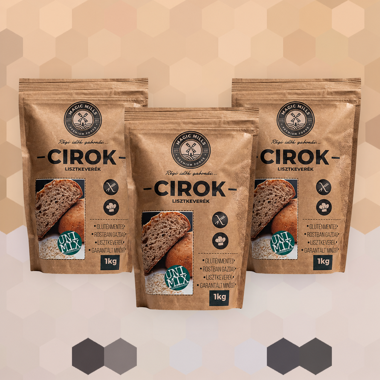 Glutenfreies UniMix Trio