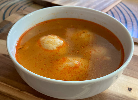 Kartoffelknödelsuppe – glutenfrei mit Magic Mills UniMix