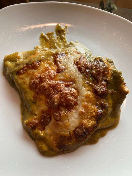 Hausgemachte glutenfreie & vegane Spinat-Lasagne