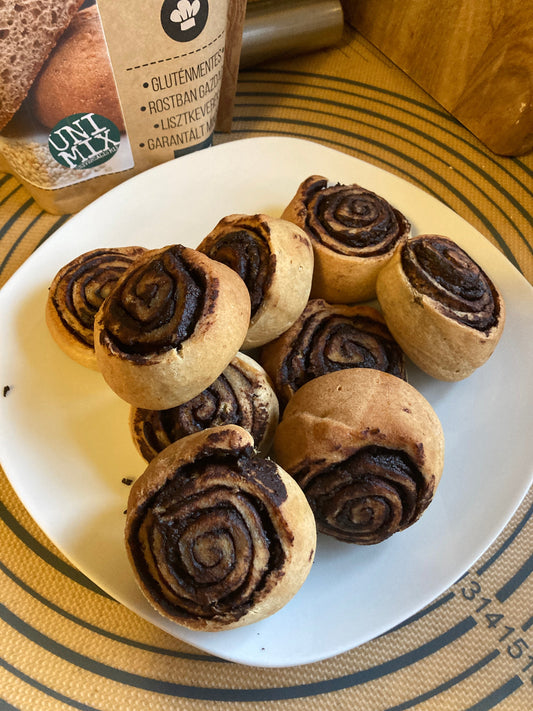 Glutenfreie Kakaoschnecken ohne Hefe