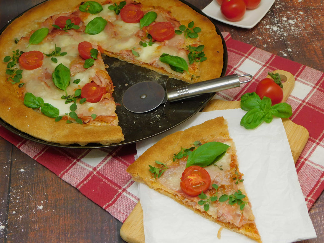 Glutenfreier Pizzateig mit knusprigem Rand