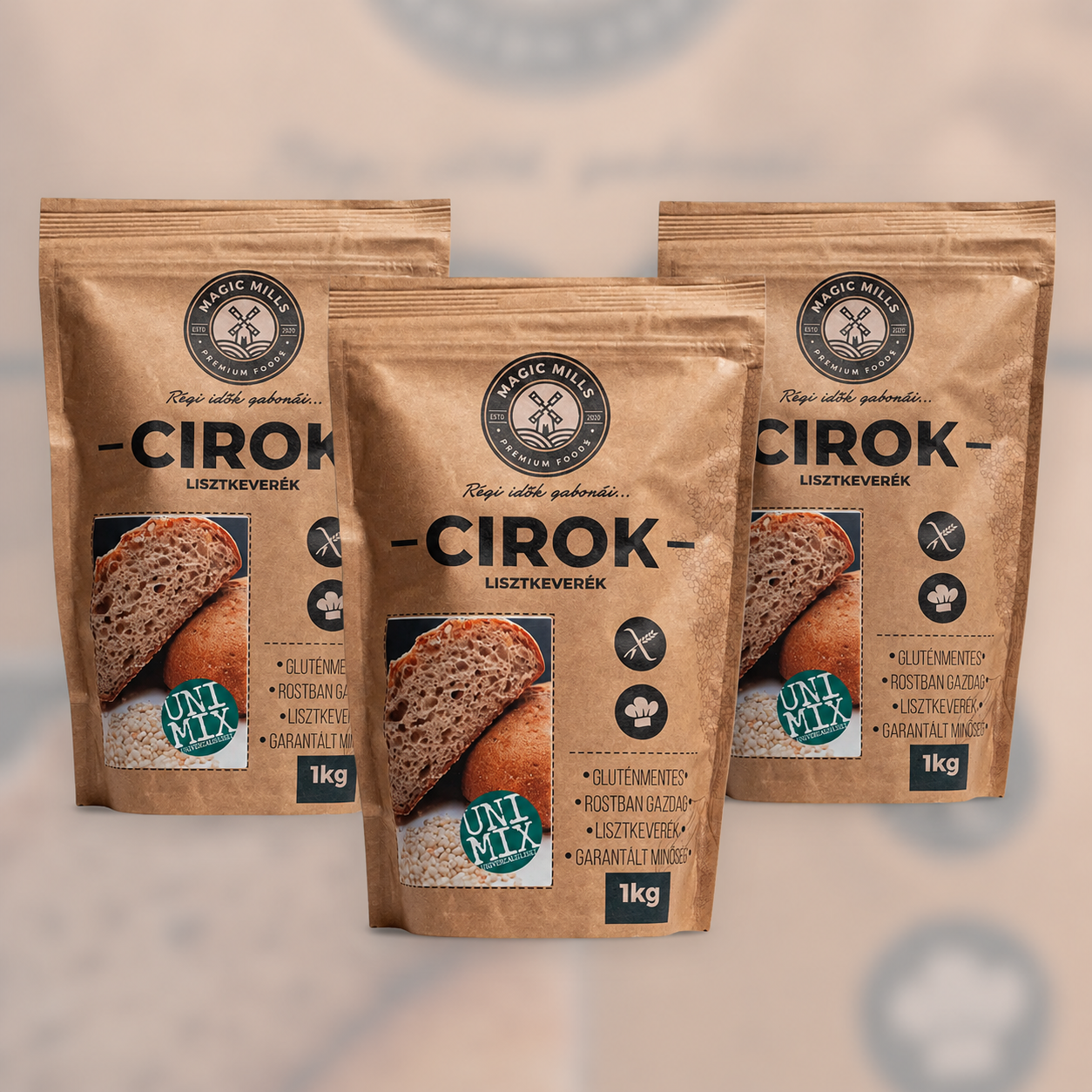 Glutenfreies UniMix Trio